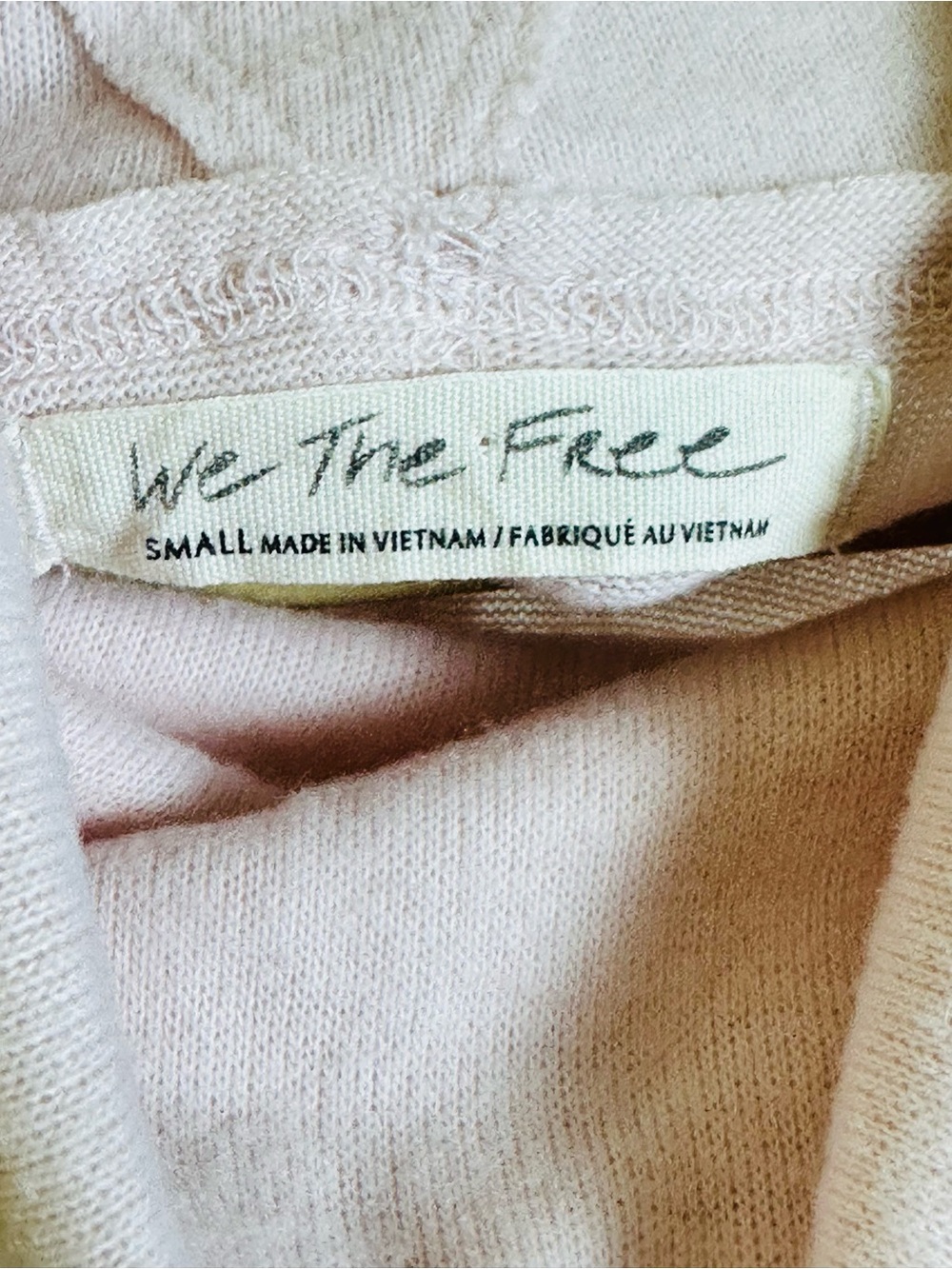 We The Free Cozy Time Funnel Neck Top by Free People oversized lightweight Sz S - Picture 6 of 9